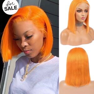 Orange Bob Wig